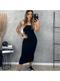 Vestido Midi Tomara que Caia Canelado