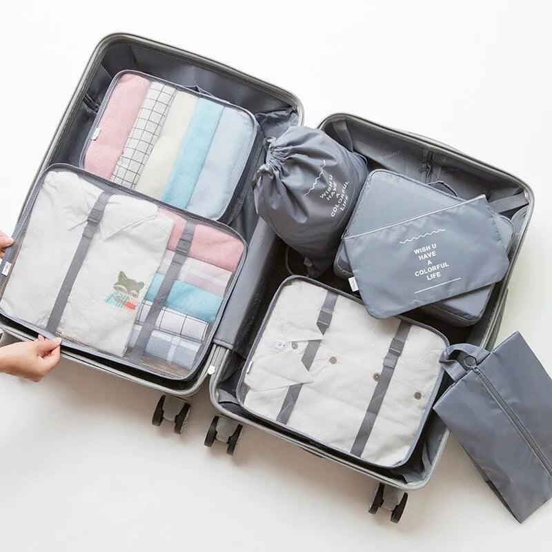 Kit 7 Bolsas Organizadoras Para Mala de Viagem STORAGE BAG - [PAGUE 4 LEVE 7 - SUPER PROMOÇÃO POR TEMPO LIMITADO]